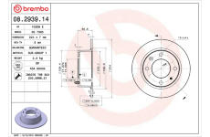 Brzdový kotouč BREMBO 08.2939.14