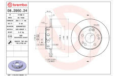 Brzdový kotúč BREMBO 08.2950.24