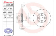 Brzdový kotouč BREMBO 08.3067.20