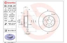 Brzdový kotouč BREMBO 08.3126.21