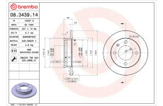 Brzdový kotouč BREMBO 08.3439.14