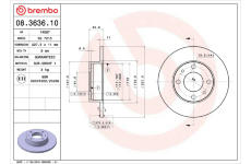 Brzdový kotouč BREMBO 08.3636.10