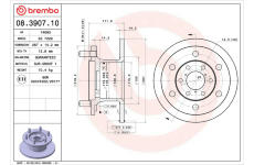 Brzdový kotouč BREMBO 08.3907.10