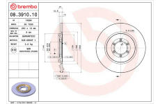 Brzdový kotouč BREMBO 08.3910.10