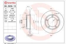 Brzdový kotouč BREMBO 08.3939.10