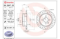 Brzdový kotouč BREMBO 08.3947.2X