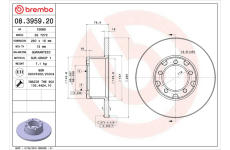 Brzdový kotúč BREMBO 08.3959.20