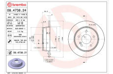 Brzdový kotouč BREMBO 08.4738.21