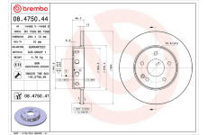 Brzdový kotouč BREMBO 08.4750.41