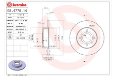 Brzdový kotouč BREMBO 08.4775.14