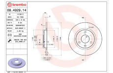 Brzdový kotúč BREMBO 08.4929.14