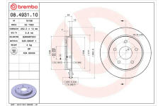 Brzdový kotúč BREMBO 08.4931.10