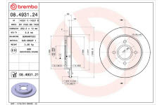 Brzdový kotouč BREMBO 08.4931.21