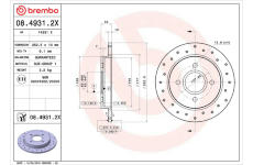 Brzdový kotouč BREMBO 08.4931.2X