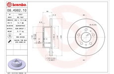 Brzdový kotouč BREMBO 08.4982.10