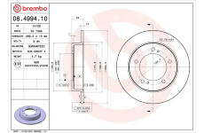 Brzdový kotúč BREMBO 08.4994.10