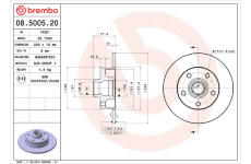 Brzdový kotúč BREMBO 08.5005.20