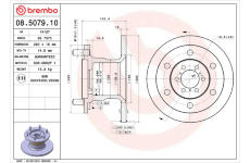 Brzdový kotúč BREMBO 08.5079.10