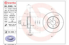 Brzdový kotúč BREMBO 08.5085.11