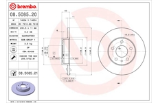 Brzdový kotouč BREMBO 08.5085.21