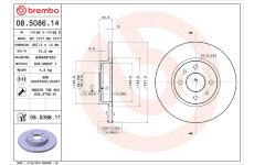 Brzdový kotúč BREMBO 08.5086.11