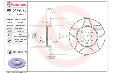 Brzdový kotúč BREMBO 08.5149.75