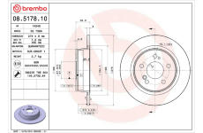 Brzdový kotúč BREMBO 08.5178.10