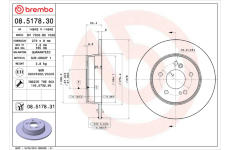 Brzdový kotúč BREMBO 08.5178.31