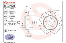 Brzdový kotouč BREMBO 08.5178.3X