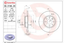 Brzdový kotouč BREMBO 08.5186.20