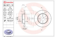 Brzdový kotouč BREMBO 08.5211.10