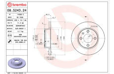 Brzdový kotouč BREMBO 08.5243.24