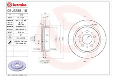 Brzdový kotouč BREMBO 08.5288.10