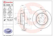 Brzdový kotouč BREMBO 08.5346.10