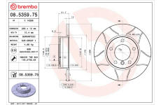 Brzdový kotouč BREMBO 08.5359.75