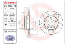 Brzdový kotúč BREMBO 08.5366.76