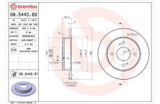 Brzdový kotouč BREMBO 08.5443.60