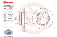 Brzdový kotouč BREMBO 08.5569.14