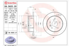 Brzdový kotouč BREMBO 08.5625.21