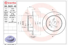 Brzdový kotouč BREMBO 08.5625.40