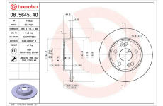 Brzdový kotúč BREMBO 08.5645.40