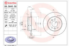 Brzdový kotouč BREMBO 08.5645.50