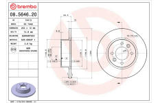 Brzdový kotouč BREMBO 08.5646.20