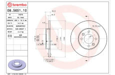 Brzdový kotouč BREMBO 08.5651.10