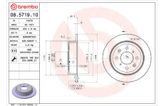 Brzdový kotúč BREMBO 08.5719.10