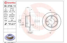 Brzdový kotouč BREMBO 08.5729.14