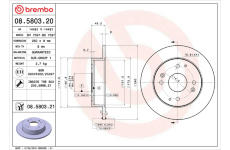 Brzdový kotúč BREMBO 08.5803.21