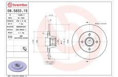 Brzdový kotouč BREMBO 08.5833.15