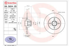 Brzdový kotúč BREMBO 08.5834.25