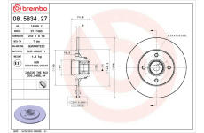 Brzdový kotúč BREMBO 08.5834.27